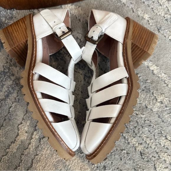 Urban Outfitters Seychelles Closed Toe Platform Fisherman Sandal White 7 - Picture 5 of 9